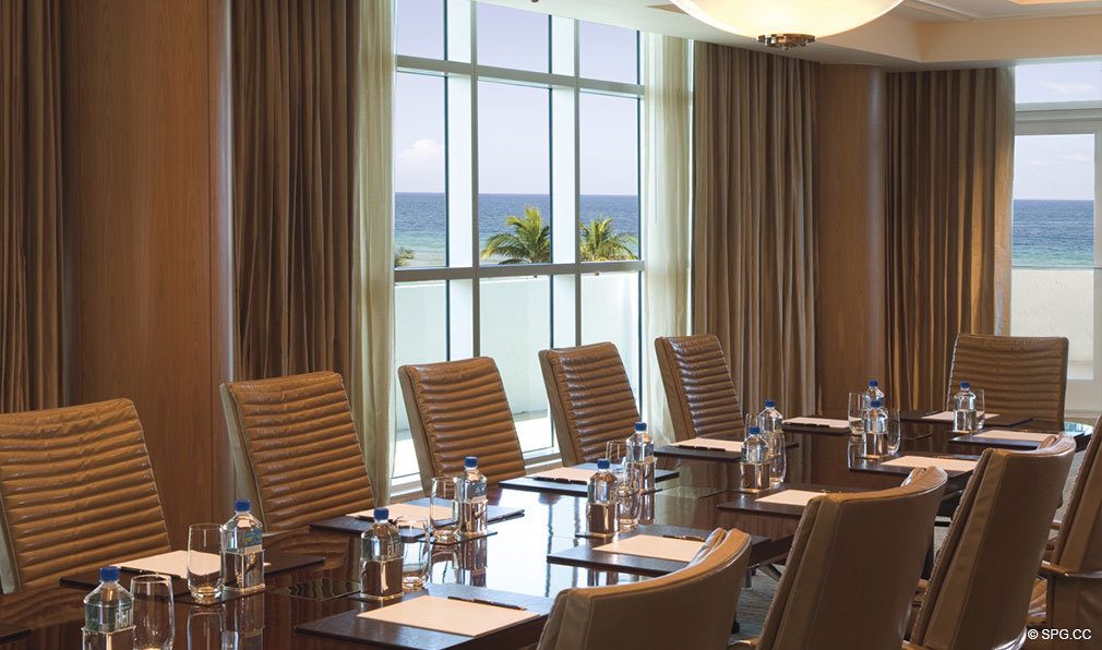 Conference Room inside the Ritz-Carlton Residences, Luxury Oceanfront Condos in Fort Lauderdale