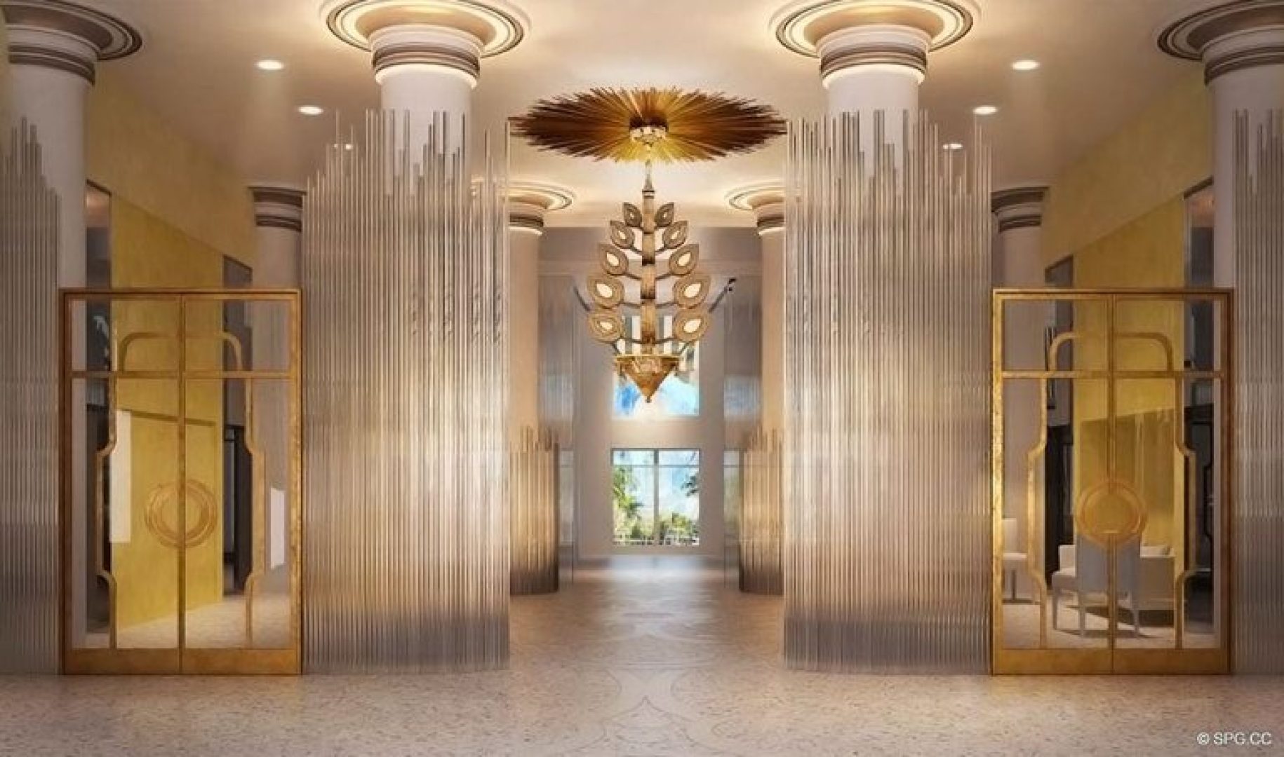 Main Lobby inside Faena Versailles Classic, Luxury Oceanfront Condos in Miami Beach, Florida 33140