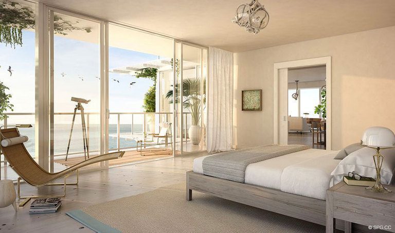 Bedroom Design at 3550 South Ocean, Luxury Oceanfront Condos in Palm Beach, Florida 33480