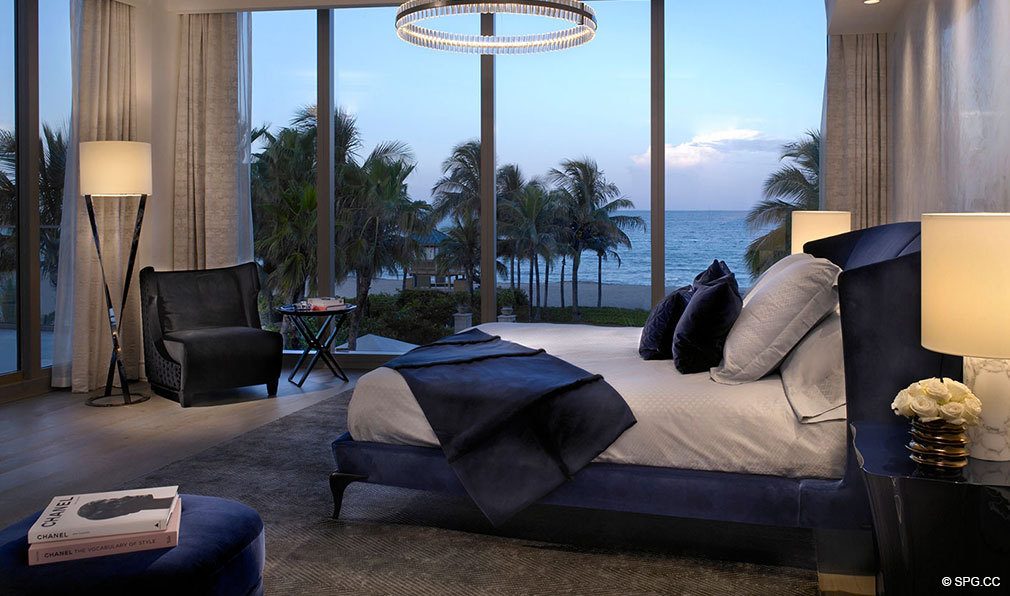 Model Master Suite at Estates at Acqualina, Luxury Oceanfront Condos in Sunny Isles Beach, Florida 33160