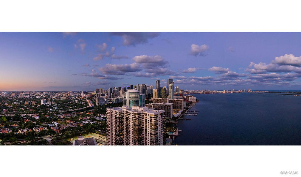Panoramic Northern Views from Una Residences, Luxury Waterfront Condos in Miami, Florida, Florida 33129