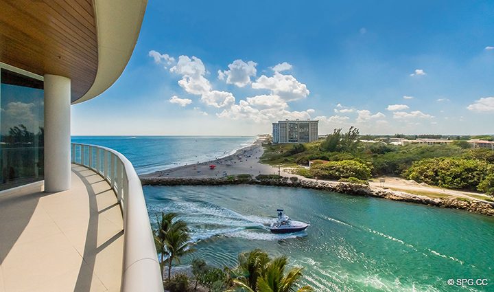 Gorgeous Terrace Views from Residence 501 For Sale at 1000 Ocean, Luxury Oceanfront Condos in Boca Raton, Florida 33432.