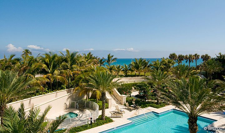 Ocean View from Residence 304 at Bellaria, Luxury Oceanfront Condominiums in Palm Beach, Florida 33480.