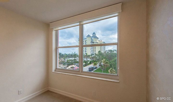 Guest Bedroom Views from Residence 5E, Tower I at The Palms, Luxury Oceanfront Condominiums Fort Lauderdale, Florida 33305