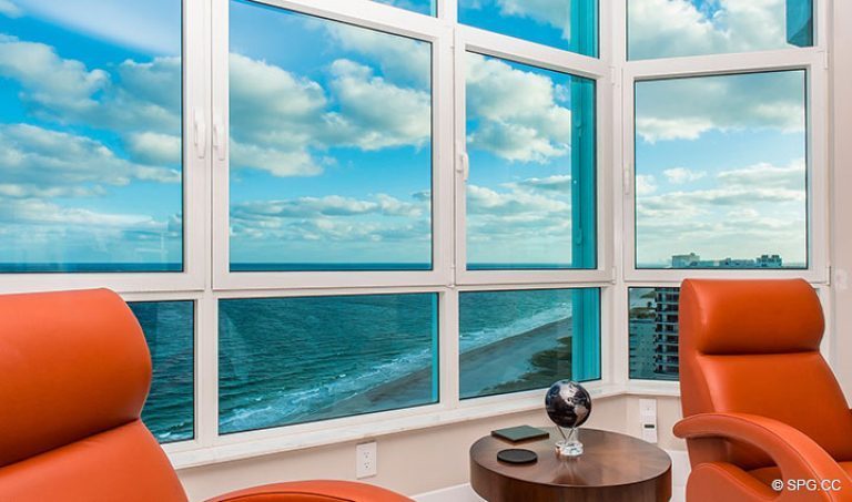 Superb Master Suite Views in Residence 18D at Cristelle, Luxury Oceanfront Condominiums in Lauderdale by the Sea, Florida 33062.