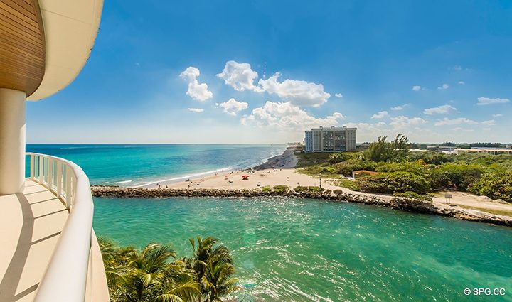 Spectacular Views from Residence 501 For Sale at 1000 Ocean, Luxury Oceanfront Condos in Boca Raton, Florida 33432.