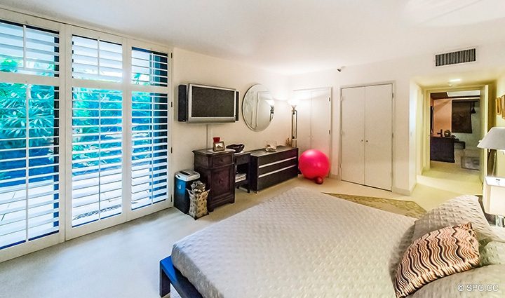 Bedroom inside Residence R1C1 at The Stratford, Luxury Oceanfront Condominiums in Palm Beach, Florida 33480.