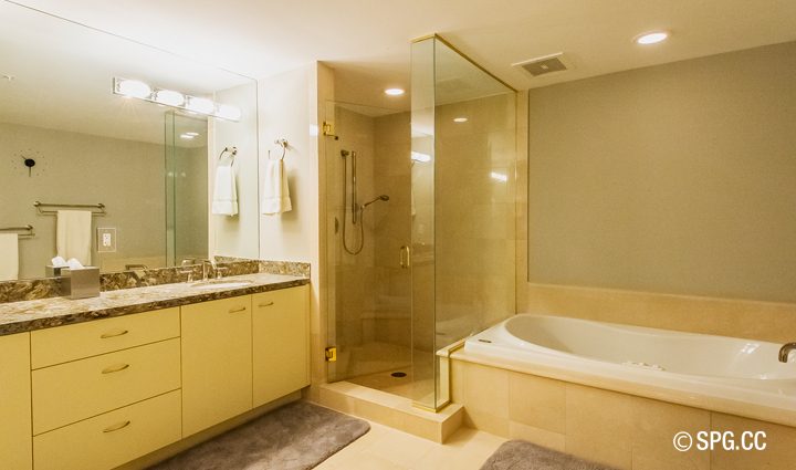 Bath inside Residence 9B Tower 2 For Sale at The Palms, Luxury Oceanfront Condominiums Fort Lauderdale, Florida 33305
