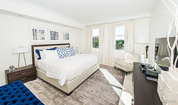 Guest Bedroom in Residence 5D, Tower I at The Palms, Luxury Oceanfront Condominiums Fort Lauderdale, Florida 33305