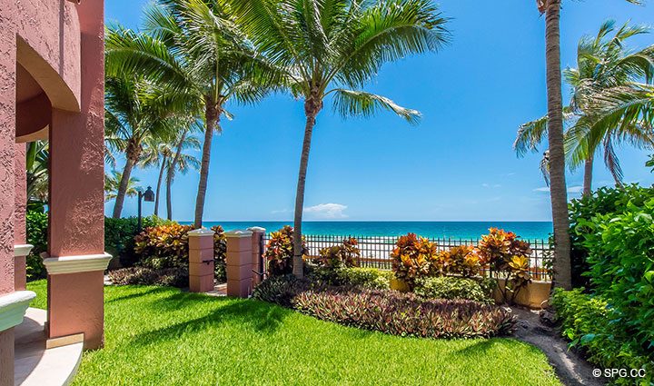 Private Backyard for Oceanfront Villa 5 at The Palms, Luxury Oceanfront Condominiums Fort Lauderdale, Florida 33305