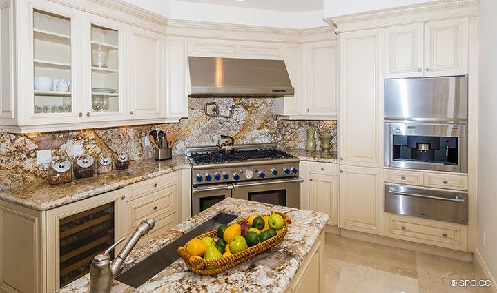 State of the Art Appliances in Residence 204 at Bellaria, Luxury Oceanfront Condominiums in Palm Beach, Florida 33480.