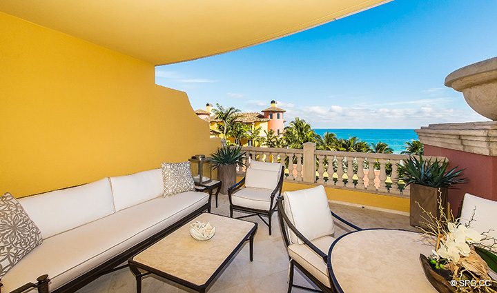 Spacious Terrace for Residence 5D, Tower I at The Palms, Luxury Oceanfront Condominiums Fort Lauderdale, Florida 33305