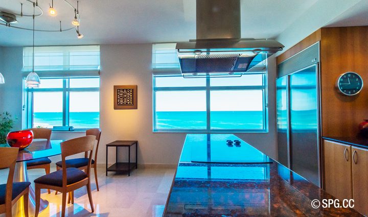 Kitchen inside Residence 9B Tower 2 For Sale at The Palms, Luxury Oceanfront Condominiums Fort Lauderdale, Florida 33305