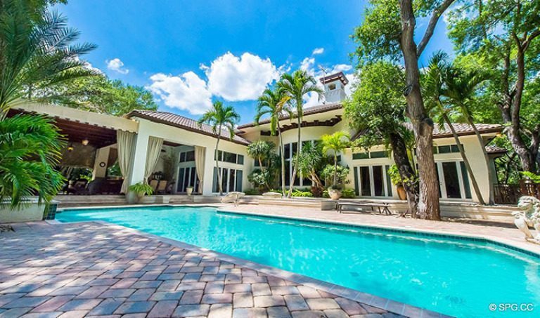 Majestic Pool Area at Luxury Estate Home, 16260 Bridlewood Circle, Delray Beach, Florida 33445