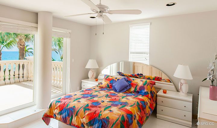 Bedroom inside Luxury Estate Home, 2618 North Atlantic Boulevard, Fort Lauderdale, Florida 33308