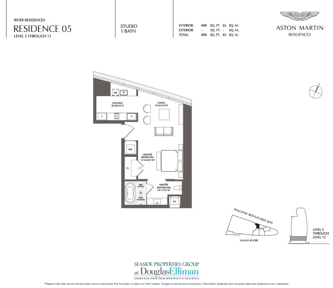 The River Residence 05 Floorplan at Aston Martin Residences, Luxury Waterfront Condos in Miami, Florida 33131