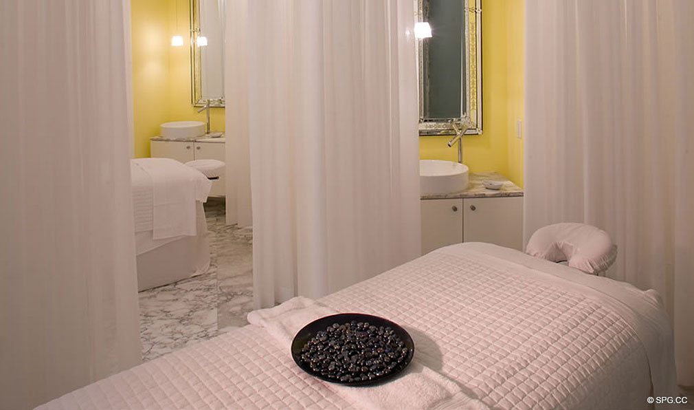 Spa Treatment Room at ICON Brickell, Luxury Waterfront Condominiums Located at 475 Brickell Ave, Miami, FL 33131
