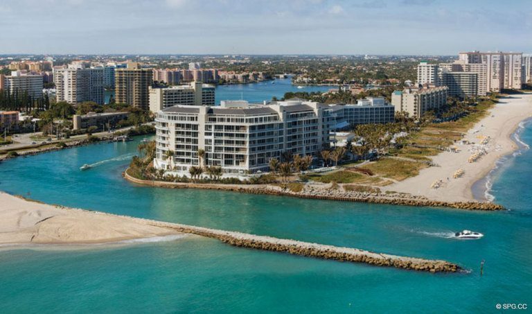 Surrounded by Water at One Thousand Ocean, Luxury Oceanfront Condominiums Located at 1000 S Ocean Blvd, Boca Raton, FL 33432