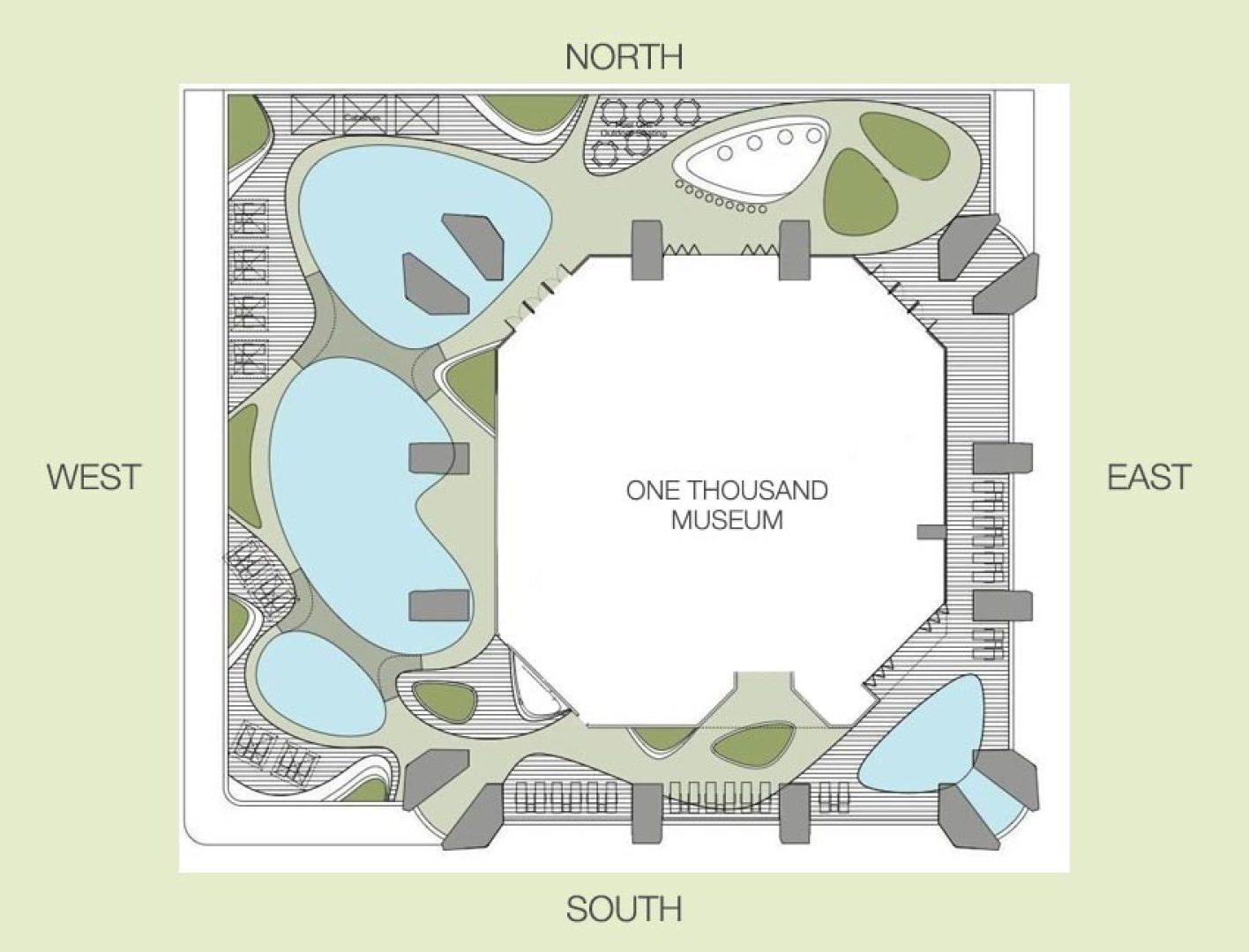 Siteplan for  One Thousand Museum, Luxury Waterfront Condominiums Located at 1000 Biscayne Boulevard, Miami, Florida 33132