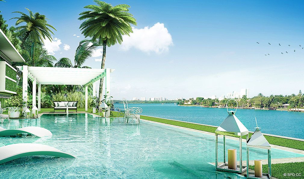 O Residences Water Deck, Luxury Waterfront Condominiums Located at 9821 E Bay Harbor Dr, Miami Beach, FL 33154