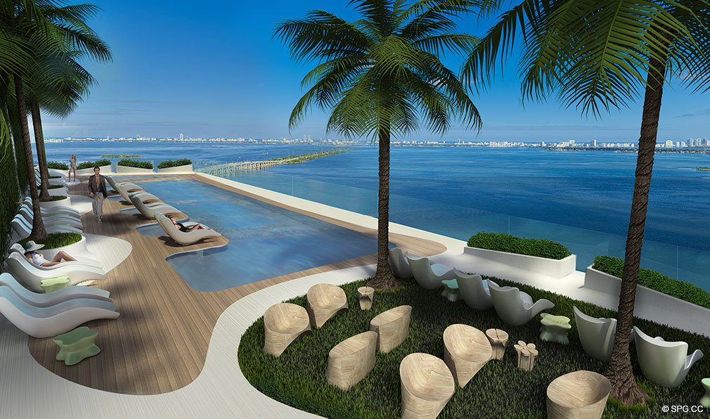 Pool at Paraiso Bayviews, Luxury Seaside Condos in Miami, Florida 33137