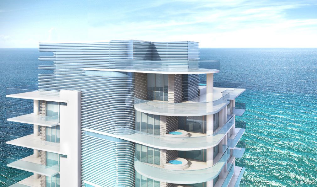 Penthouse Views from L'Atelier, Luxury Oceanfront Condominiums at 6901 Collins Avenue, Miami Beach, Florida 33141