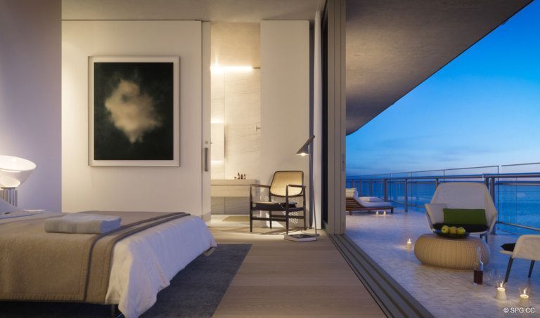 Bedroom Design at Eighty Seven Park, Luxury Oceanfront Condos in Miami Beach, Florida 33154