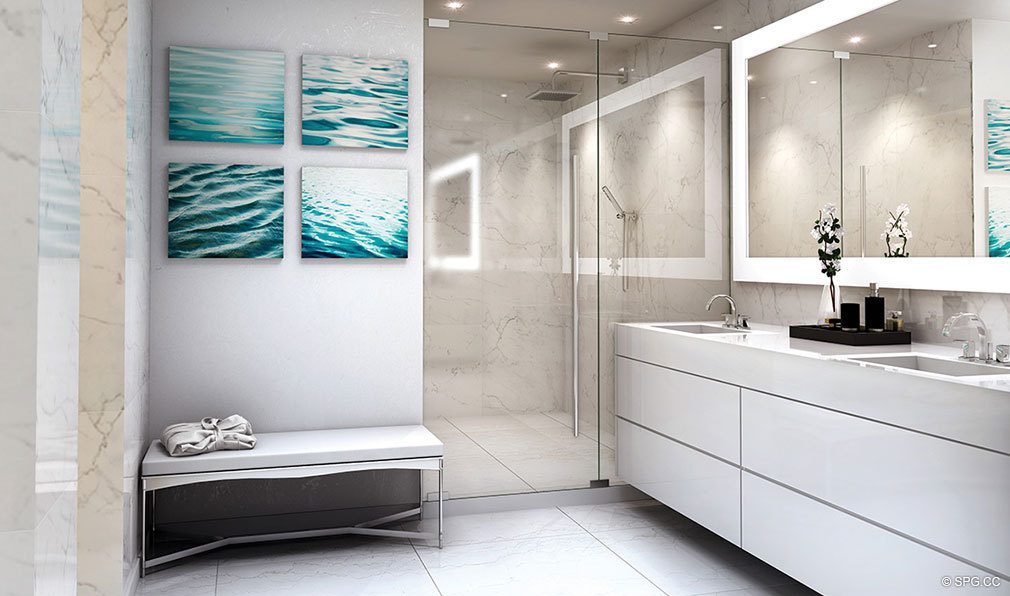 Relaxing Spa Spaces at AquaBlu, Luxury Waterfront Condos in Fort Lauderdale, Florida 33304