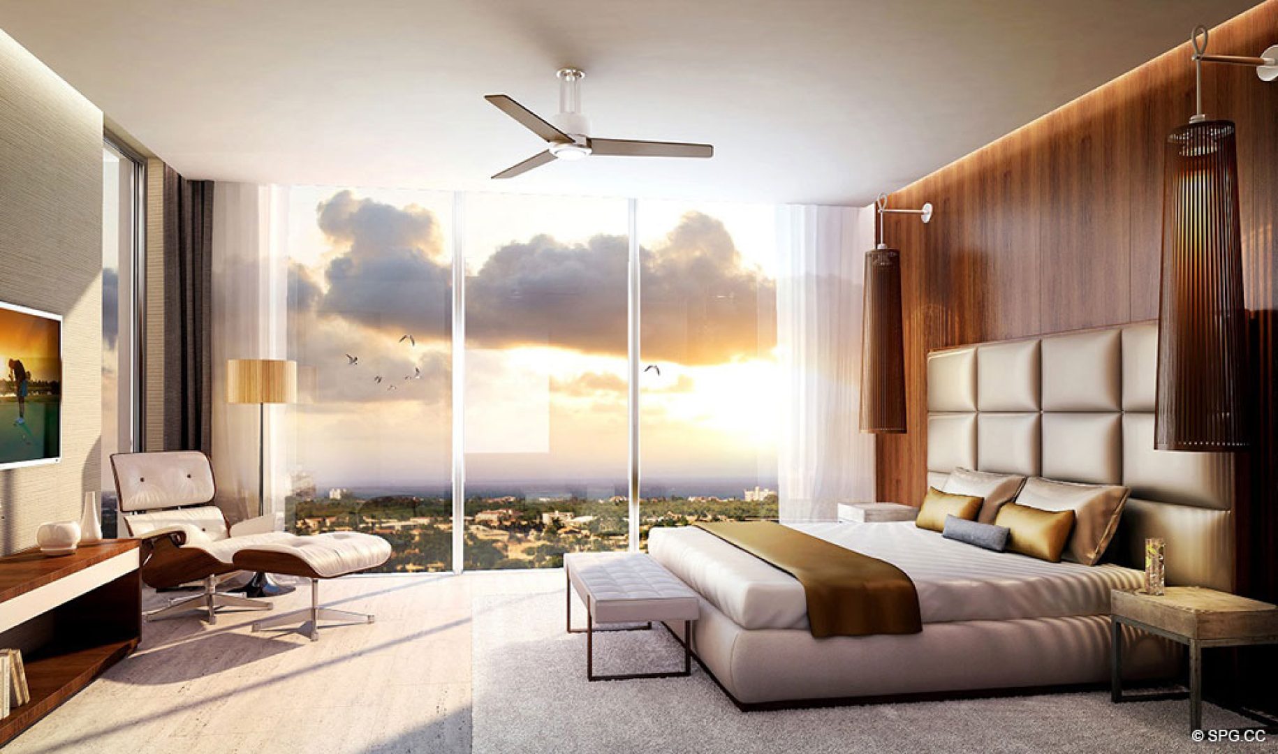 Exquisite Bedroom Suites inside AquaLuna Las Olas, Luxury Waterfront Condos in Fort Lauderdale, Florida 33301