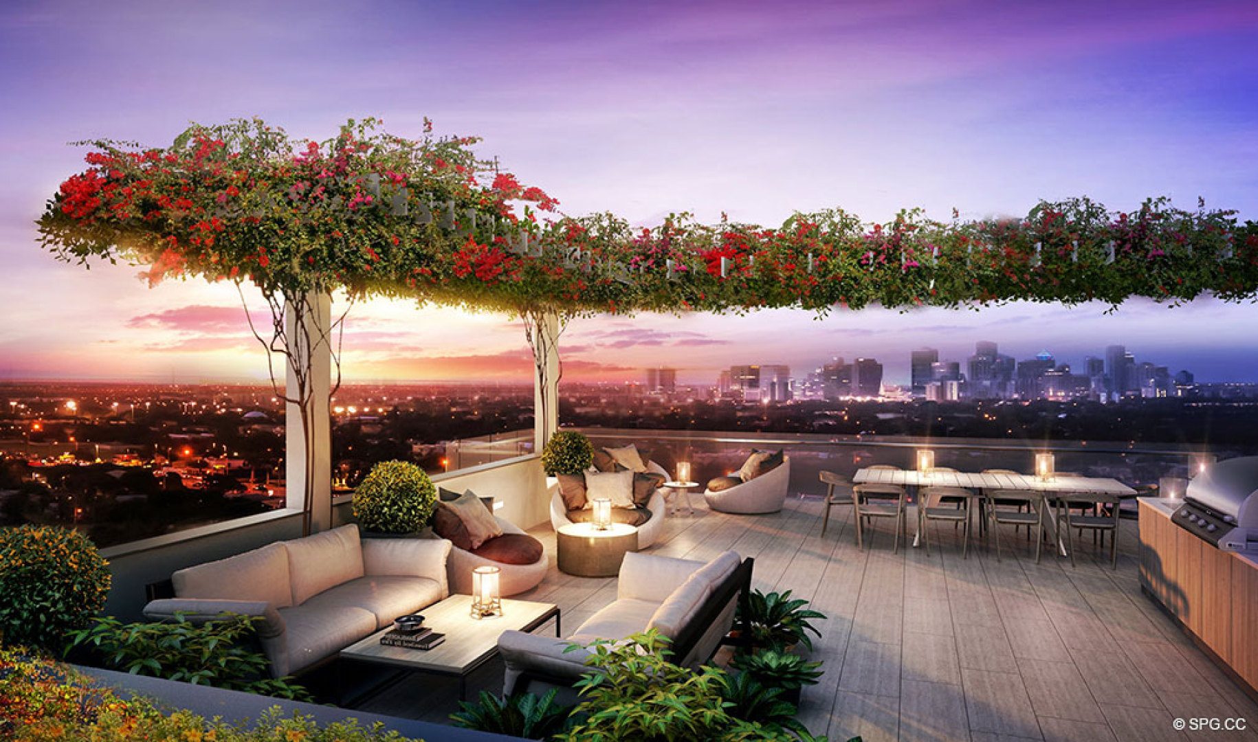 Relax on the Roof Terrace at AquaMar Las Olas, Luxury Waterfront Condos in Fort Lauderdale, Florida 33301