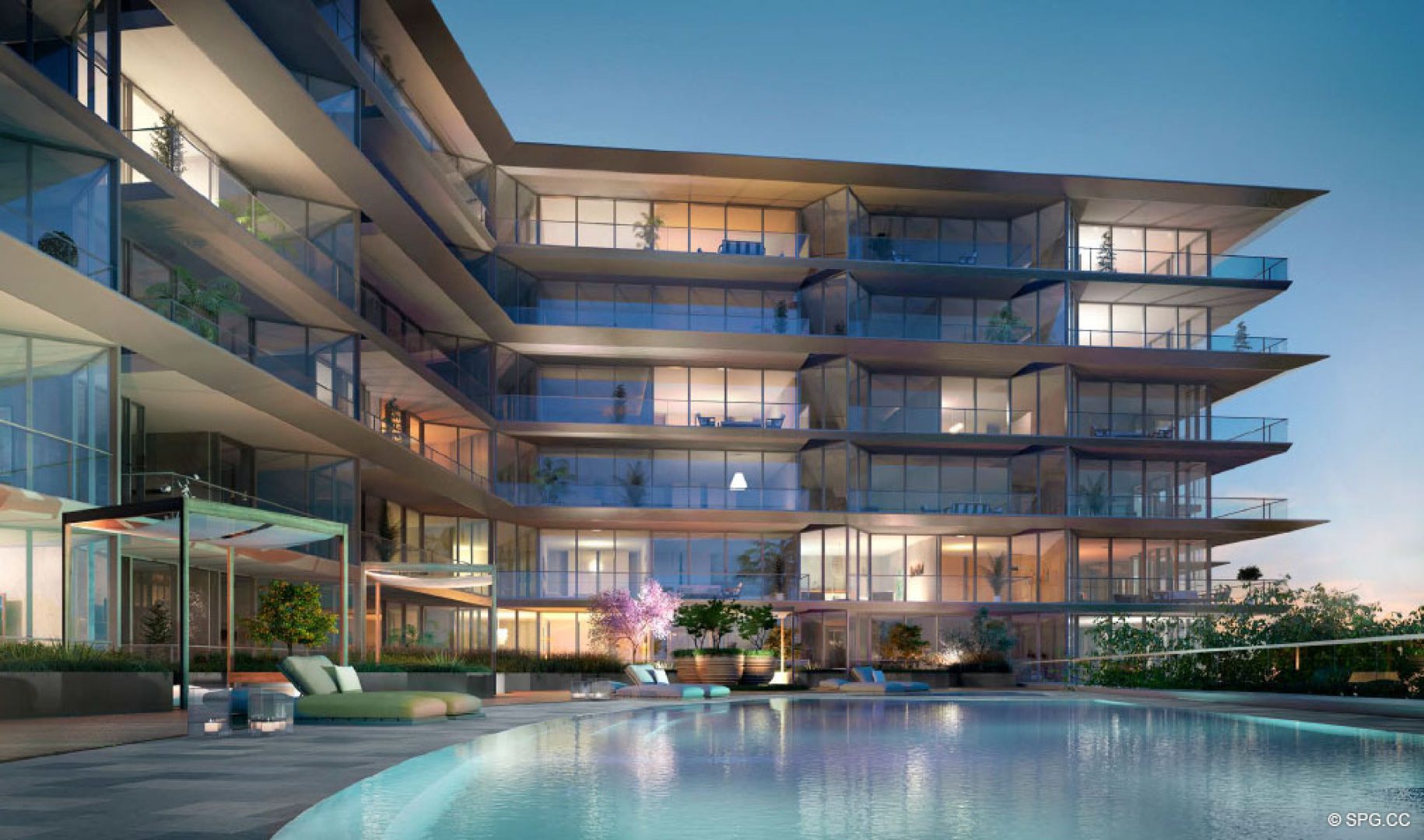 Poolside at 3900 Alton, Luxury Waterfront Condos in Miami Beach, Florida 33140