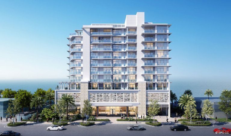 Building Facade of Adagio Fort Lauderdale Beach, Luxury Waterfront Condos in Fort Lauderdale, Florida 33304