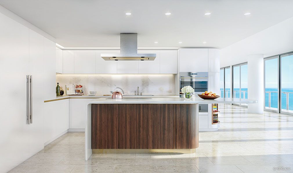 Kitchen Design at The Four Seasons Private Residences Fort Lauderdale, Luxury Oceanfront Condos in Fort Lauderdale, Florida 33304.