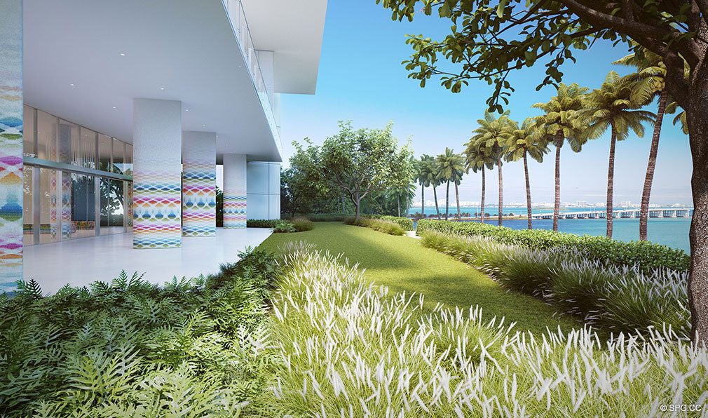 Ground View of Missoni Baia, Luxury Waterfront Condos in Miami, Florida 33137