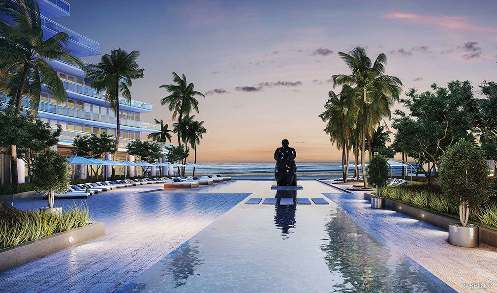 Poolside Service at Auberge Beach Residences, Luxury Oceanfront Condos in Ft Lauderdale