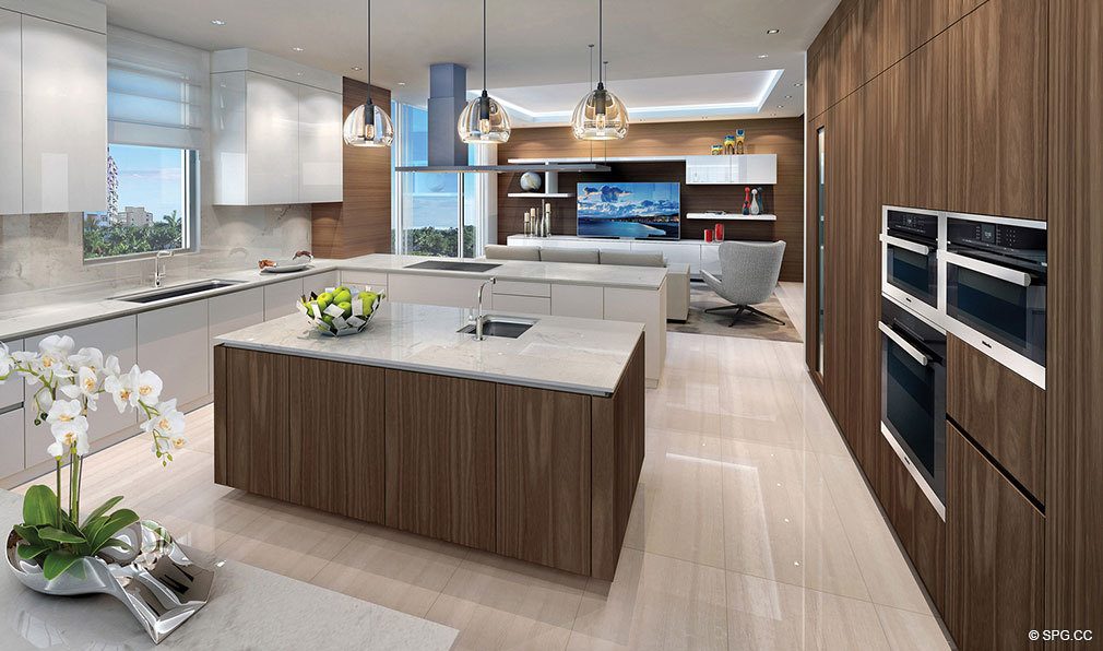 Gourmet Kitchens in 353 Sunset, Luxury Waterfront Condos in Fort Lauderdale, Florida 33301