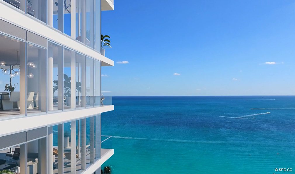 Unobstructed Ocean Views from 2000 Ocean, Luxury Oceanfront Condos in Hallandale Beach, Florida 33009