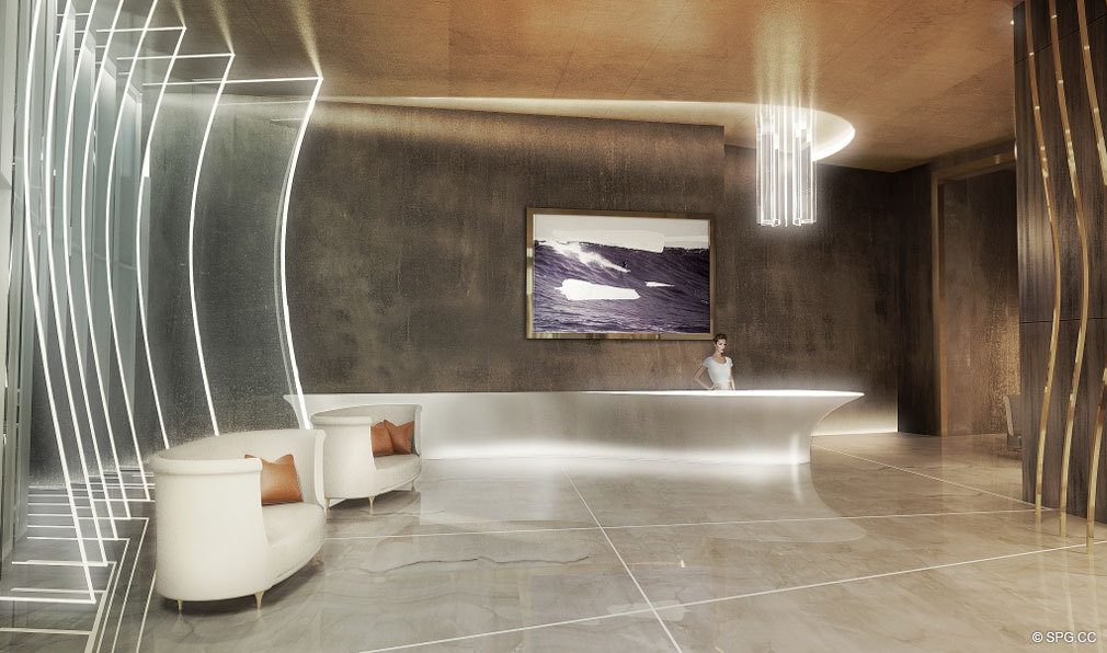 Lobby Interior at Brickell Flatiron, Luxury Condos in Miami, Florida 33130