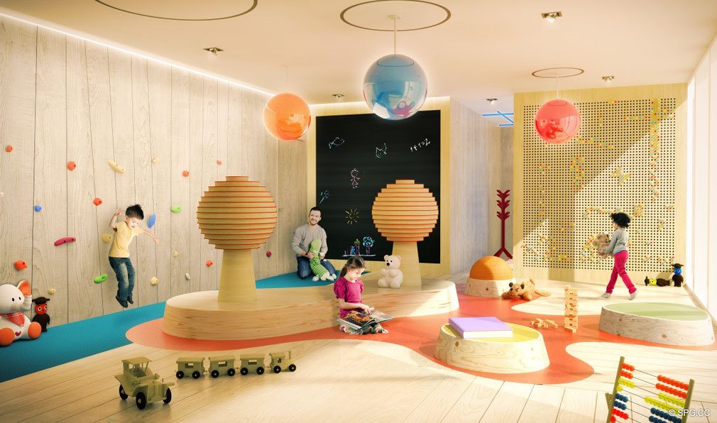 Children's Playroom at Brickell Flatiron, Luxury Condos in Miami, Florida 33130