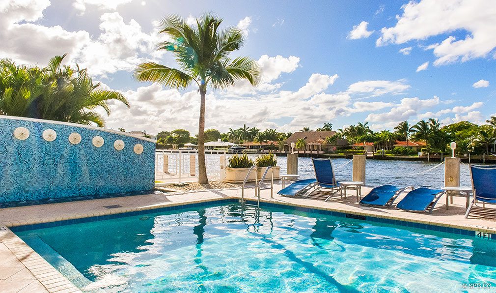Waterfront Pool at La Rive, Luxury Waterfront Condos in Fort Lauderdale, Florida 33304