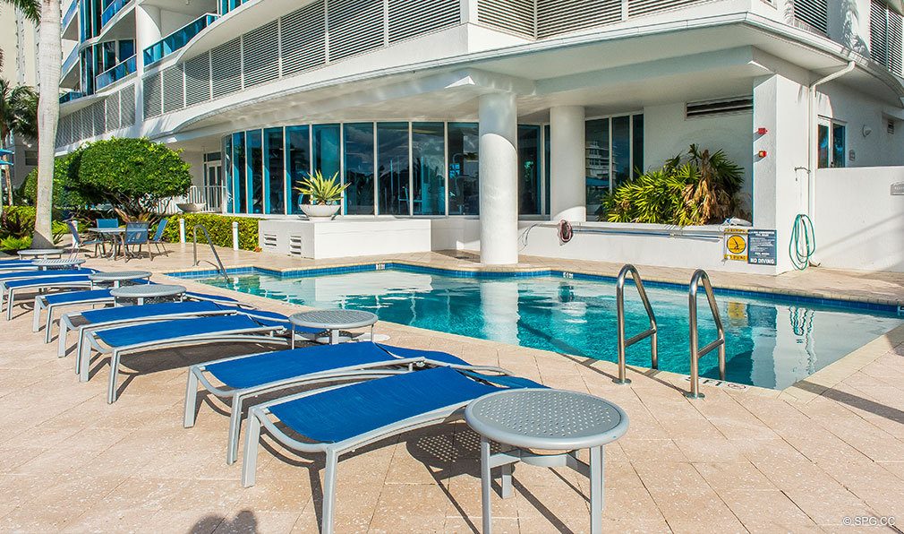 Pool Deck at La Rive, Luxury Waterfront Condos in Fort Lauderdale, Florida 33304