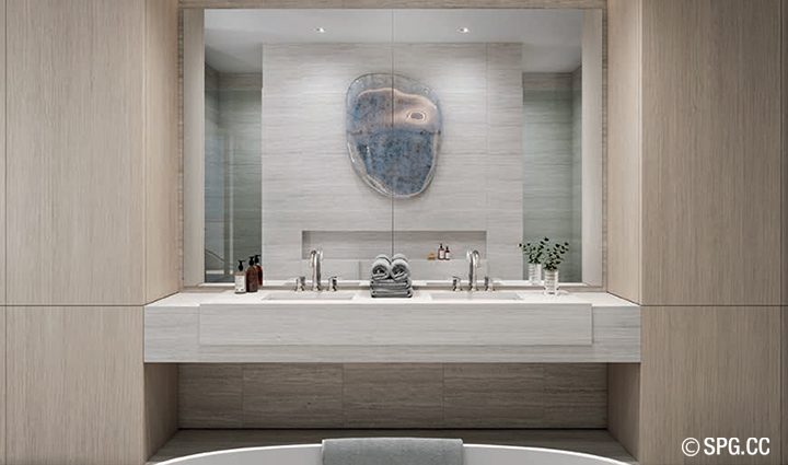 Bathroom La Clara, Luxury Waterfront Condominiums Located palm Beach