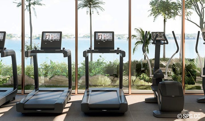 Fitness Center La Clara, Luxury Waterfront Condominiums Located palm Beach