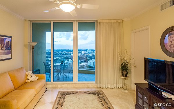 Den / 3rd Bedroom in Residence 22a, Tower II at The Palms, Luxury Oceanfront Condos. 2110 North Ocean Blvd. Fort Lauderdale, Florida 33305