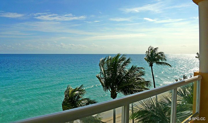 View to Ocean at Luxury Oceanfront Residence II, The Palms Condominium located in Fort Lauderdale 33305, Luxury Seaside Condos
