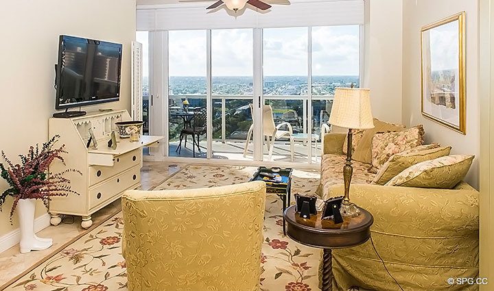 Den / Guest Room inside Residence 1902 at L Hermitage, Luxury Oceanfront Condominiums Fort Lauderdale, Florida 33308