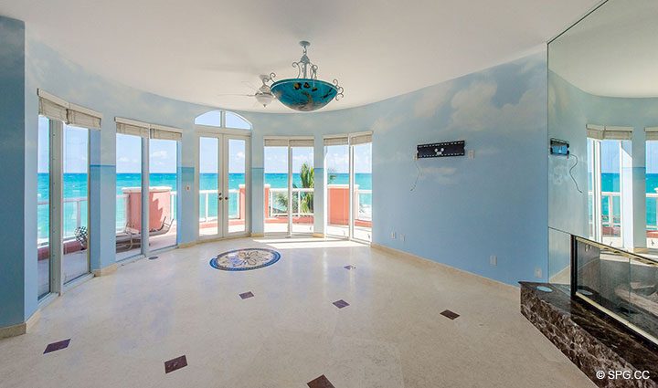 Master Bedroom inside Oceanfront Villa 7 at The Palms, Luxury Oceanfront Condominiums Fort Lauderdale, Florida 33305