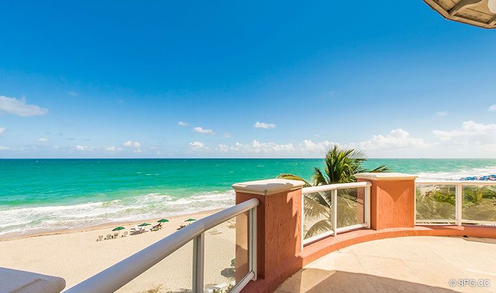 Master Terrace for Oceanfront Villa 7 at The Palms, Luxury Oceanfront Condominiums Fort Lauderdale, Florida 33305