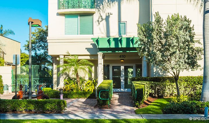 Entrance into Residence 204 at The Landings at Las Olas, Luxury Waterfront Condominiums Fort Lauderdale, Florida 33305