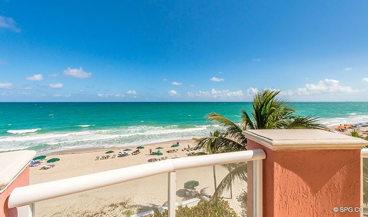 Gorgeous Direct Ocean Views from Oceanfront Villa 7 at The Palms, Luxury Oceanfront Condominiums Fort Lauderdale, Florida 33305